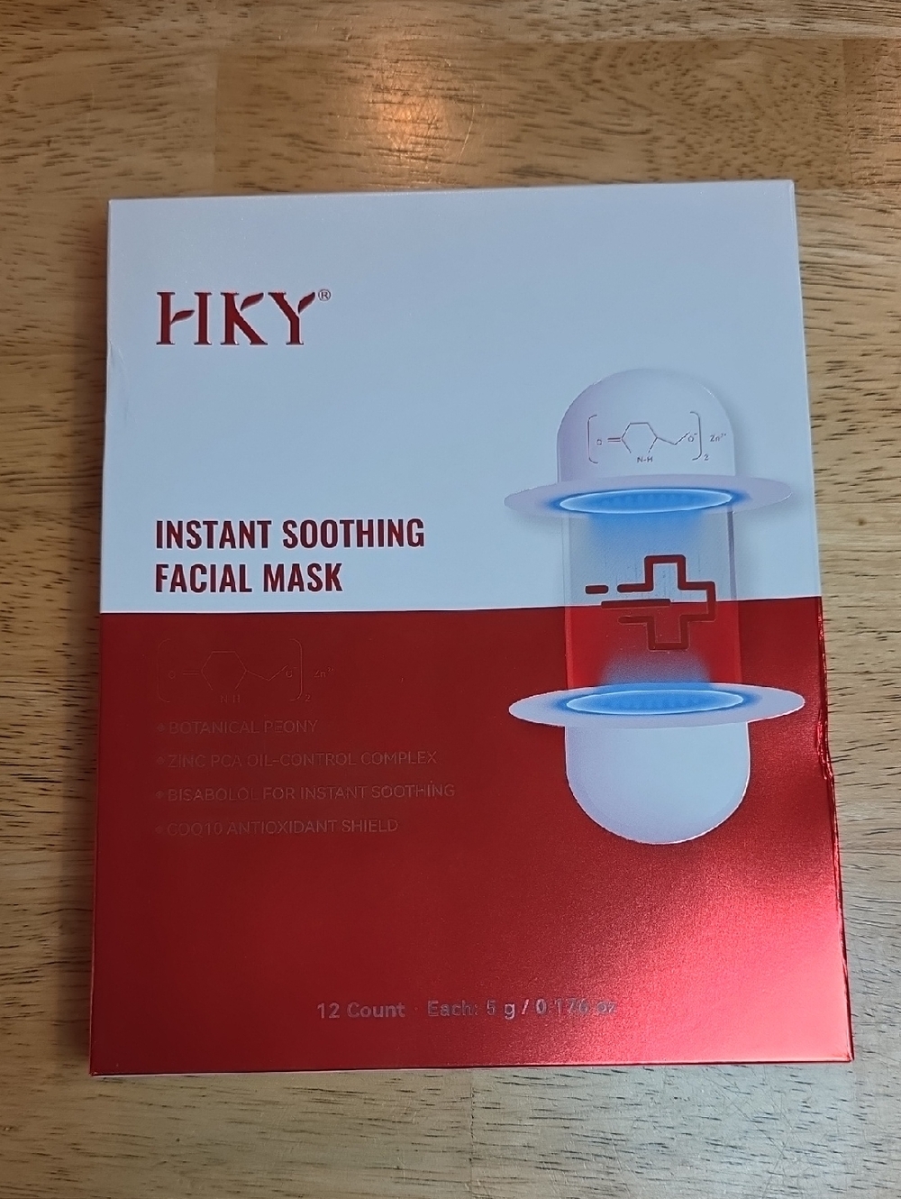 HKY Instant Soothing Facial Mask – White and Red